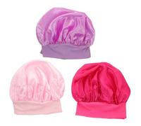 Gogogmee Bonnet de Nuit Garçon et Filles 3 Pièces Couleurs Bonbon Taille Unique Élastique Bord Large Respirant Confort Bébé Sommeil