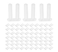 Gogogmee Bouchons de Fixation en Plastique Double Embout pour Lunettes sans Monture, Dimensions 1,7x0,8x7,0 Mm, 200 Pièces, Accessoires de Réparation pour Usage Professionnel et