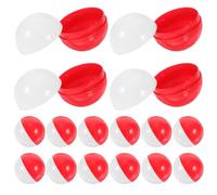 Gogogmee Boules Vides en Plastique 70 MM Rouge et Blanc 50 Pièces pour Distributeur Automatique de Bonbons Boîtes à Bonbons Réutilisables Idées Présents Fête de Pâques et Fête