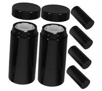 Gogogmee Bouteilles de Déodorant Rechargeables 6 Pièces 50g Verre Givré Noir Mat Stick Applicateur Voyage Compact sans Fuite