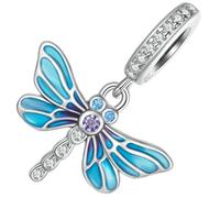 Gogogmee Bracelet Charms Femme Dragonfly Argent Massif Breloque Léger DIY pour Collier et Bracelet Accessoire Bijoux Fait Main Cadeau pour Femmes et Amies