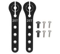 Gogogmee Bras de Direction en Aluminium 25T 2 Pièces Kit de Réparation pour Avion Rc Klaxon de Direction Compatible Voitures Bateaux Camions Radiocommandés Accessoire Modélisme