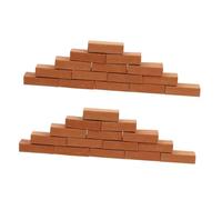 Gogogmee Briques Miniatures Rouges 50 Pcs 30x15x10 Mm pour Maison de Poupée, Modèle de Brique DIY pour Décor Miniature de Jardin Féerique, Éducatif Stimulant Créativité et Motricité Fine