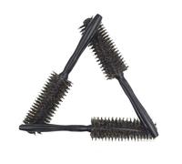 Gogogmee Brosse à Cheveux Ronde Noire Poils de Sanglier Peigne Bou rgonomique Bois Démêlant Multifonction pour Salon de Coiffure et Usage Professionnel