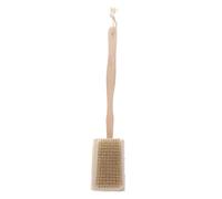 Gogogmee Brosse de Bain Bois avec Poignet Long Poils Naturels Exfoliante et Masseur Antidérapante pour Soin Corporel