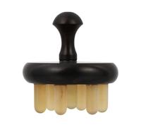 Gogogmee Brosse de Massage en Bois Violet Corne D’agneau, Outil Anti-statique pour Cuir Chevelu et Dos, Peigne de Stimulation Sanguine Portable, Soin Capillaire et Relaxation, 1 Pièce