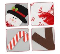 Gogogmee Calendrier de Feutrine Bonhomme de Calendrier de Noël Festif à Suspendre avec Poches Numérotées pour Décompte Quotidien et Surprises Familiales