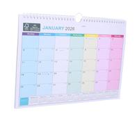 Gogogmee Calendrier Mural Suspendu avec Blocs Journaliers Vierges Planificateur Mois pour Bureau et Famille Format Spiralé Résistant avec Fêtes Multiculturelles