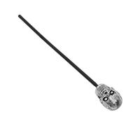 Gogogmee Canne de Marche Halloween Abs Robuste et Légère Accessoire Cosplay Polyvalent pour Fêtes et Spectacles Décoration de Costume avec Tête de Squelette