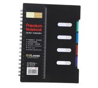 Gogogmee Carnet à Spirale B5 6.3X8 Cahier de Notes Couverture Rigide 105 Pages Séparateur de Sujets Usage Scolaire Professionnel Réunions Agenda Portable