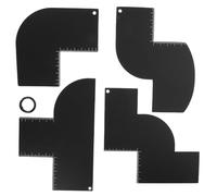 Gogogmee Carte de Coiffure avec Règle Graduée Kit Réutilisable de Mise Forme de Ligne Capillaire et Barbe Guide de Dégradé pour Barbier Accessoires Précision pour Coiffure et Stylisme Barbe