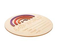 Gogogmee Carte D'étape Mensuelle Bébé En Bois Naturel 15x15 Cm Panneau D'annonce Naissance Pour -né Décor Chambre Bébé Panneau Prénom Personnalisable Pour Hôpital Accessoire Photo