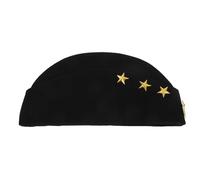 Gogogmee Casquette de Soldat Russe en Tissu Noire à Pointe Étoile Dorée et Épi Bonnet de Marin pour Danse et Costume Accessoire de Fête Militaire et Cosplay Taille Unique Chapeau de