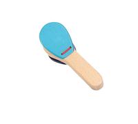 Gogogmee Castagnettes en Bois à Long Manche Bleu pour Bébé, Musical Éducatif D’Instruments de Percussion, Jouets D’éveil pour Développement du Rythme et Apprentissage Musical