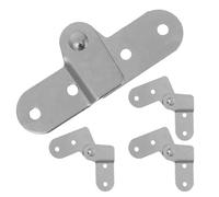 Gogogmee Charnières Pliantes en Fer Argenté 4pcs pour Tables Pliantes et Échelles de Grenier, Charnières Latérales 180 Degrés Support Compact pour Ateliers et Pièces
