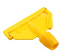 Gogogmee Clip Support de Tête de Balai Détachable en Plastique Jaune, Accessoire de Remplacement Stable pour Balai Laveur et Serpillière à Franges