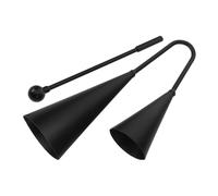 Gogogmee Cloche Agogo Double Trompette Métal Instrument de Percussion Traditionnel Latin Léger pour Développement du Sens du Rythme