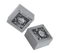 Gogogmee Coffret Commémoratif Porte-cheveux Fœtaux Et Petite Boîte De Rangement De Dents De Lait, Design Dessin Animé Petit Ours, Métal Argenté, Pour Nouveaux Parents Et Bébé, Commémoration Naissance