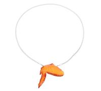 Gogogmee Collier Pendentif Imitation Nourriture En Métal Doux Pour Adultes, Couleur Orléans, Style Hip-hop, Accessoire Créatif Poulet Frit, Présent Original Fête, Usage Quotidien