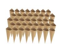 Gogogmee Cônes en Papier Kraft pour Confettis Mariage 60 Pièces, Porte-Cornets Élégants pour Décoration Fête et Bouquets de Fleurs