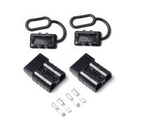 Gogogmee Connecteur à Contacts avec Protection Fiche Rapide Étanche pour Remorque Treuil et Chariot Élévateur Boîtier Polycarbonate Noir