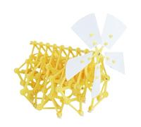 Gogogmee Construction Mécanique pour Garçon Fille Puzzle Éducatif Plastique Sûr Set Construction Éolienne Jaune Apprentissage Physique et Mécanique Jeu Interactif Parent-garçon Fille