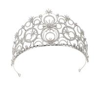 Gogogmee Couronne de Mariage Argentée à Bulles Accessoire de Cheveux Brillant et Bandeau de Tête Élégant pour Mariage Anniversaire et Cérémonie