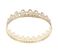 Gogogmee Couronne de Roi Dorée pour Homme Coiffe Médiévale Royale Tiare de Style Antique pour Halloween Cosplay et Spectacles