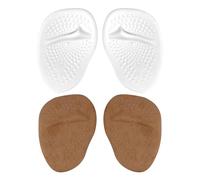 Gogogmee Coussinet Avant-pied Épaissi pour Talons Hauts, 2 Paires, Silicone Peau et Blanc, Antidérapant, Semelle Intermédiaire Souple, Confort Pied, Usage Chaussures Talons Femmes