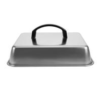 Gogogmee Couvercle Rectangulaire en Acier Inoxydable 25 X 18 X 65 CM Cloche à Badigeonner pour Plaque de Cuisson Préserve L'Humidité Saveurs Accessoire Multifonction pour Barbecue