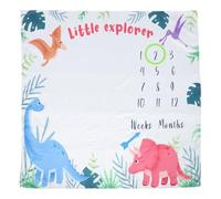 Gogogmee Couverture Mensuelle pour -Né en Polyester Doux Grand Format Cadre Rond et Flèche Accessoire Photo Garçon pour Présent de Naissance et Suivi Mensuel