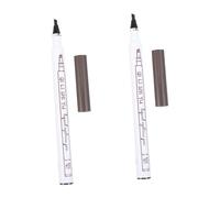 Gogogmee Crayon à Sourcils Liquide 2pcs Stylo à Quatre Pointes, Maquillage Professionnel, Plastique Solide, Résistant aux Bavures, Portable Look Naturel