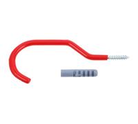 Gogogmee Crochet à Vis Robuste pour Garage Fixation Murale et Plafond Support Charge Lourde pour Vélo et Outils Crochet de Rangement Utilitaire Revêtement Protecteur Rouge