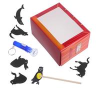 Gogogmee de Jeu d'ombre d'ombre Chinois Chinoise pour Enfants Traditionnelle Chinoise de marionnettes d'ombres d'ombre Papier Rouge