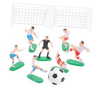 Gogogmee Décorations Gâteau Football Miniatures en Plastique Pvc, Set 2 Pièces, Déco Anniversaire Fête Thème Foot, Accessoires Non Comestibles pour Gâteaux et Cupcakes