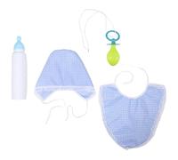 Gogogmee Déguisement Adulte Bébé Cosplay 3 Pièces Bleu Comprenant Bavoir Géant, Tétine Oversize et Bonnet, Accessoire Original pour Fête Costumée, Carnaval et Halloween, Kit Déguisement