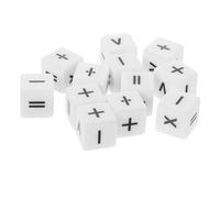 Gogogmee Dés Éducatifs Mathématiques pour Garçon Et Filles 12 Pièces Taille Moyenne Signes Opérateurs Arithmétiques Jeu d'apprentissage Scolaire Pédagogique Jeu De Table
