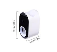 Gogogmee Distributeur Dentifrice Mural sans Perçage Presseur Automatique Hygiénique Compatible Tubes Variés Installation Facile Rangement Salle de Bain Noir et Blanc