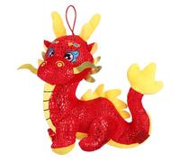 Gogogmee Dragon Rouge et Or Mascotte Chinois pour Décoration de Nouvel an Cadeau Festival et Ornement