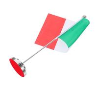 Gogogmee Drapeau Italien de Table Polyester avec Argenté Décoration de Bureau Miniature pour Maison Restaurant et Installation Facile et Entretien Simple