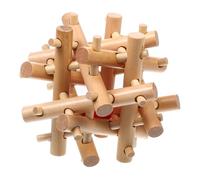 Gogogmee Éducatif Bois pour Garçon Fille et Adultes Puzzle Intelligence à Déverrouiller Stimulation Cognitive et Développement Précoce Bois Naturel Sûr pour Tout Âge