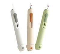 Gogogmee Enfile-Aiguille 3 Pièces Deux-en-Découseur Extensible pour Couture Outil de Broderie Compact Multicolore pour Travaux Manuels et Couture à la Main