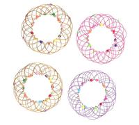 Gogogmee Ensemble 4 Paniers de Fleurs Magiques en Fil de Fer Mandala Sphérique Flexible Multifonction Couleurs Aléatoires Jeu Créatif et Relaxant pour Garçon et Filles Couleur Aléatoire