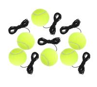 Gogogmee Ensemble 6 Balles de Tennis avec Corde Élastique Outil d'Entraînement Portable pour Tennis Individuel Rebond Fiable Adapté Débutants Entraînement Intérieur et Extérieur
