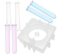 Gogogmee Ensemble De 6 Moules en Silicone pour Vase Support De Tube À Essai en Acrylique pour Plantes Petit Vase À Fleurs Accessoire Hydroponique