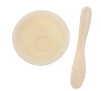 Gogogmee Ensemble de Bols Mélangeurs Léger en Silicone Beige Ses Cosmétiques Maison Facile à Nettoyer pour Masques Faciaux