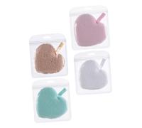 Gogogmee Éponge Démaquillante Visage Lot De 4 Tampons Éponge Visage Formes Cœur Couleurs Assorties Exfoliation Douce Peau Sensible Usage Quotidien Ficelle Suspendre