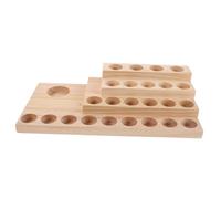 Gogogmee Étagère de Rangement Bois Massif pour Huiles Essentielles Organiseur à Niveaux avec Trous Support Stable pour Bouteilles Aromathérapie Présentoir Compact pour Comptoirs et Salons