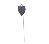 Gogogmee Étiquette Plante Ardoise Naturelle avec Support Résistant Rouille pour Jardin Pots et Plates Bandes Marqueur Cœur Suspendu et Décoratif