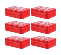 Gogogmee Étui de Survie Extérieur Compact en Métal Étanche - Pilulier de Voyage Miniature 6 Compartiments - Organisateur Portable pour Remède et Outils Sos Randonnée et Urgence